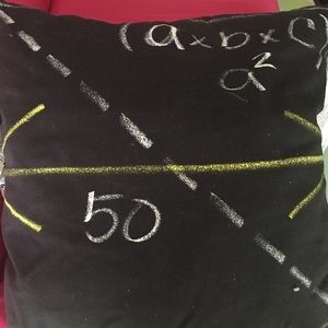 Math equation decor pillow
